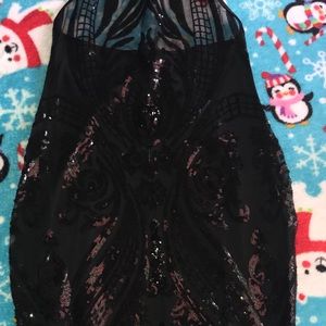 Decorative polyester sheath knee length dress .